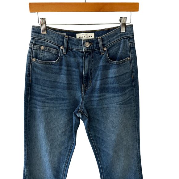 SLVRLAKE Premium Denim Reese Mid-Rise Flared Jeans Size 25 - Picture 5 of 14